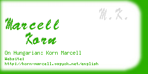 marcell korn business card